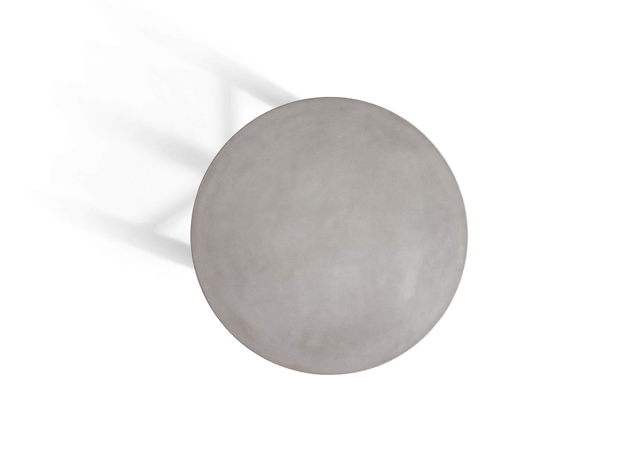 Overhead view of concrete outdoor side table